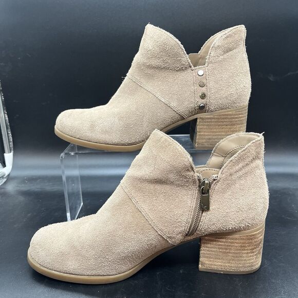 Koolaburra by UGG Women's Sz 9 Sofiya tan Suede Booties Ankle Boots 1096440 - Picture 2 of 9